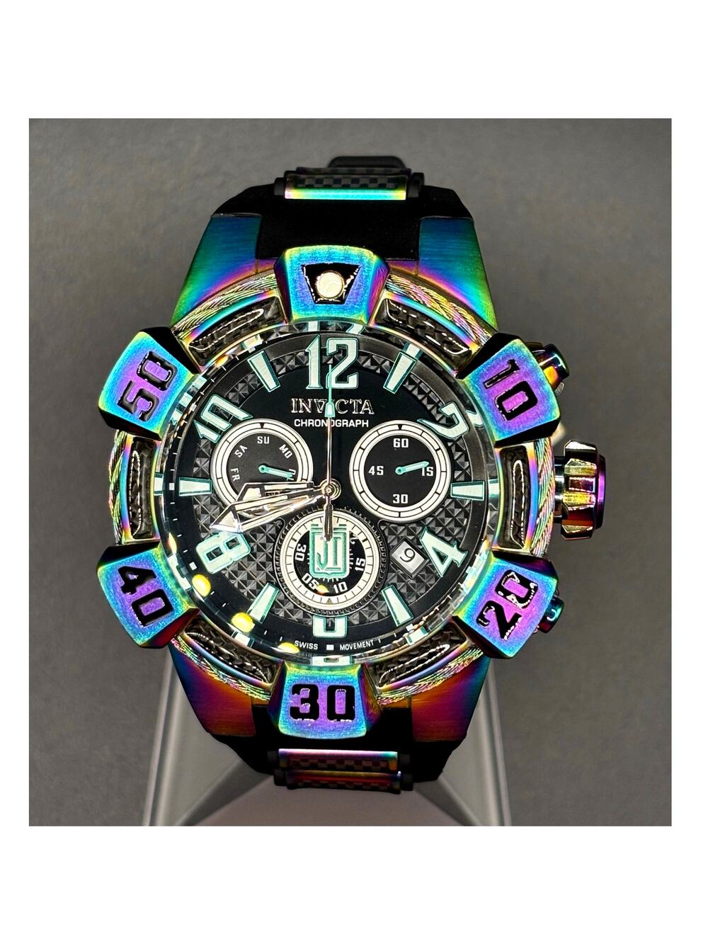 Invicta Jason Taylor 40447 Swiss Chronograph Iridescent 52mm NWT